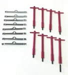 Red Anodized Aluminum V8 Valve Cover T-bar W/ Chrome Spreaders Set Of New. Price: $52.95.