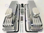 Small Block Chevy 305 307 327 350 400 Tall Polished Finned Aluminum Valve Covers New. Price: $126.30.