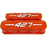 Big Block Chevy 427 Tall Valve Covers Orange With Raised Logo - Ansen Usa New. Price: $349.00.