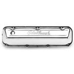 Edelbrock 4463 Signature Series Chrome Valve Cover Set, 385 Bb Fits Ford New. Price: $90.95.