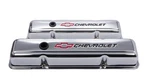 Proform Sbc Chrome Short Valve Cover With Baffle And Chevy Bowtie Logo Pair New. Price: $112.66.