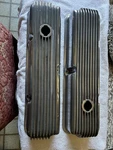 Cal-custom Big Block Ford 390 427 428 Cobra Jet Finned Alluminum Valve Covers Used. Price: $200.00.