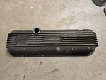 Edelbrock 396, 427, 454 Big Block Chevy Valve Cover 4180 Finned Aluminum Used. Price: $175.00.