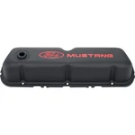 Ford 302-101 Sb Steel Black Valve Covers, Tall W/ Red Mustang Logo New. Price: $141.93.