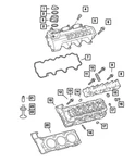 Genuine Mopar Cylinder Head Cover Left 5096480AA New. Price: $469.43.