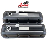 Big Block Chevy Black Valve Covers - Classic Finned Custom Ansen Usa New. Price: $275.00.