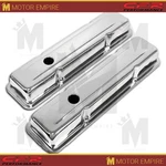 For 58-86 Chevy Small Block 283-305-327-350-400 Short Steel Valve Covers Chrome New. Price: $65.53.