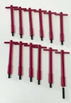 Muscle Car Red Anodized Aluminum Valve Cover T-bar Set Of 12 New. Price: $44.95.