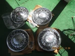 4 Nos 1985-1987 Cadillac Deville, Seville, Fleetwwod 15 Inch Wheel Covers New. Price: $375.00.