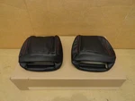 2010 - 2014 Ford Mustang Oem Left & Right Front Headrest Covers Black W/ Red Used. Price: $80.00.