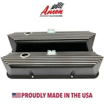 Ford Fe Finned Tall Black Valve Covers Die-cast Aluminum Ansen Usa New. Price: $245.00.