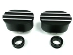 Hot Rod Black Oval W/ Silver Finns Valve Cover Breather Kit Grommet Sbc Bbc New. Price: $58.95.