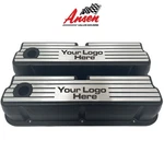 Ford 289, 302, 351 Windsor Valve Covers - Wide Fin Black Custom Ansen Usa New. Price: $275.00.