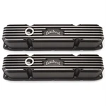 Edelbrock 41923 Classic Series Valve Cover Set, Aluminum, Black New. Price: $401.95.