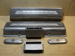 Vintage Chevrolet Corvette Lester 1959-67 Fin Valve Covers W/ Offy Breathers. Used. Price: $225.00.