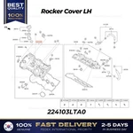 Genuine Rocker Cover Lh 224103LTA0 For Hyundai Genesis G70 G80 New. Price: $229.00.
