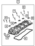Cylinder Head Cover Genuine Mopar 04893800AI New. Price: $200.00.