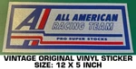 All American Racing Team Pro Super Stocks Vintage Original Decal Sticker - Nhra Used. Price: $13.08.
