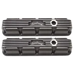 Edelbrock Valve Cover Set 41773; Classic Black Aluminum For 5.2/5.9L Magnum New. Price: $424.95.