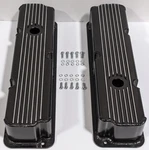 Black Ford Fe 332 352 390 427 428 Finned Fabricated Aluminum Tall Valve Covers New. Price: $1120.00.