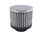 Chrome Steel Round 1/2" Clamp-on Breather With Washable Filter New. Price: $17.95.