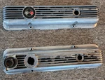 Corvette Camaro Z28 Engine Aluminum Fin Valve Covers Sbc 474208 474207 Used. Price: $250.00.