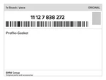 Genuine Bmw Profile-gasket 11-12-7-838-272 New. Price: $54.73.