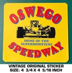 Oswego Speedway Home Of The Supermodifieds- Vintage Original Decal Sticker New. Price: $8.74.