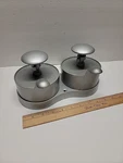 Double Aluminum Hd Press, Makes 4 1/2" Diameter Patties For Hamburgers Used. Price: $25.00.