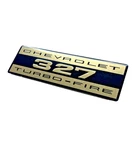 Valve Cover Decal Chevrolet 327 Turbo Fire Embossed Aluminum Correct Oem New. Price: $15.99.