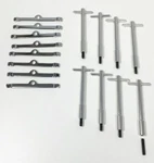 Silver Anodized Aluminum V8 Valve Cover T-bar W/ Chrome Spreaders Set Of New. Price: $52.95.