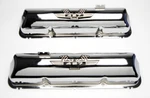 1963-64 Ford 427 Galaxie "baldy" Chrome Valve Cover Set With Decals New. Price: $189.65.