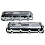 1965-74 Chevy; Finned Valve Covers; Big Block 396 427 454; Polished Aluminum; 3" New. Price: $239.99.
