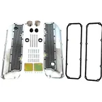 Ford 351C 351M 400M Polished Finned Black High Lights Tall Valve Cover Set New. Price: $179.33.