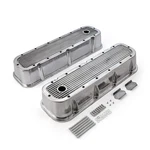 Chevy Bbc 454 Polished Ribbed Aluminum Valve Covers - Tall W/hole Used. Price: $103.53.