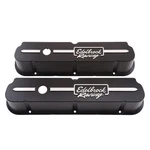 Edelbrock Engine Valve Cover Set 41653; Racing Tall Black Alum For Sbf New. Price: $207.70.
