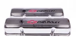 Proform 141-905 Sbc Tall Valve Covers Chrome Baffled Chevy Bowtie Logo Pair New. Price: $127.73.