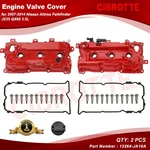 Aluminum Valve Cover Red Left & Right Set For 2013 Infiniti JX35 2014 QX60 3.5L New. Price: $97.99.
