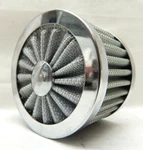 Chrome Extra Flow 1" To 1-1/4" Push In Valve Cover Breather Oil Vent Cap Filter New. Price: $14.36.