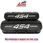 Big Block Chevy 454 Super Sport Tall Valve Covers - Raised Logo Black Ansen New. Price: $395.00.