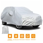 Medium Full Suv Car Cover Outdoor Snow Dust Resistant Sun Protection Silver New. Price: $29.99.