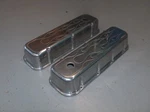 Spectre Flamed Polished Aluminum Billet Big Block Chevy 396 454 Valve Covers Used. Price: $125.00.