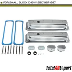 2X Aluminum Finned Short Center Bolt Valve Covers W/breather Cap For Sbc Chevy New. Price: $168.99.