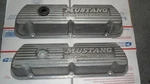 Pair Of Mustang Powered By Ford Finned Aluminum Valve Covers 260 289 302 351W Used. Price: $199.99.