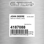 4187088 Switch Travel Spee Fits John Deere (surplus Open Box) New. Price: $439.08.