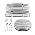 Alum Finned Tall Valve Cover W/ 12 Air Cleaner Kit For 58-86 Sbc Chevrolet 350 New. Price: $125.12.