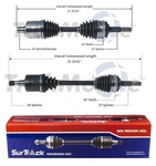 Surtrack Pair Set 2 Front Cv Axle Shafts For Buick Oldsmobile Auto Fwd Std Asp New. Price: $157.95.