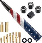 Car Truck Bullet Antenna With Valve Stem Caps American Flag Design Ford New. Price: $39.95.