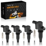 Ignition Coil Pack And Iridium Spark Plug Set Of 4 Lincoln Mkz Mercury Ford New. Price: $46.42.
