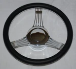 14" Chrome Billet Aluminum & Leather Wrap Banjo Steering Wheel Street Rat Rod New. Price: $139.75.